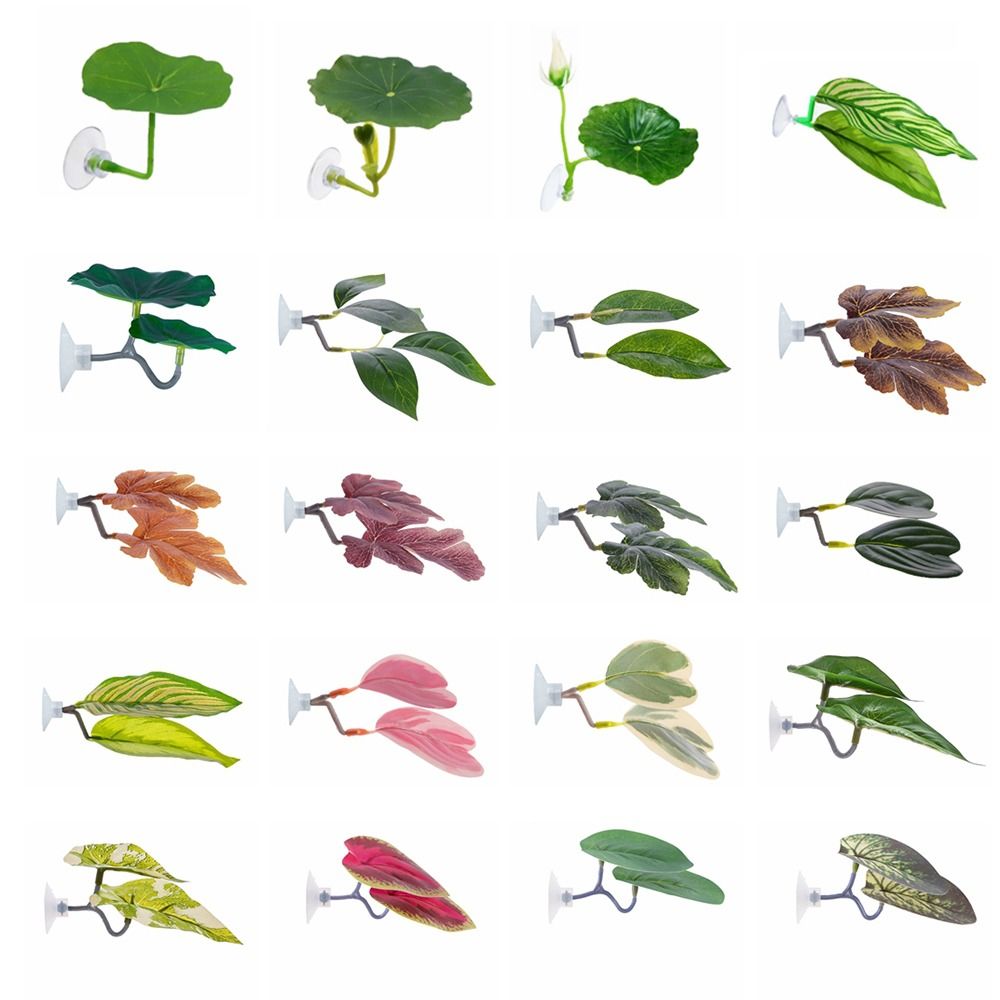 Aquarium Plant Holder - Daun Teratai Plastik untuk Ikan Cupang/Tempat