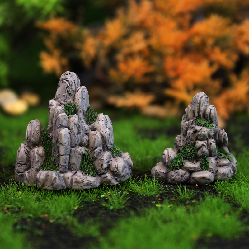 Aquarium Moss - Miniatur Gunung Mini batu palsu, ornamen