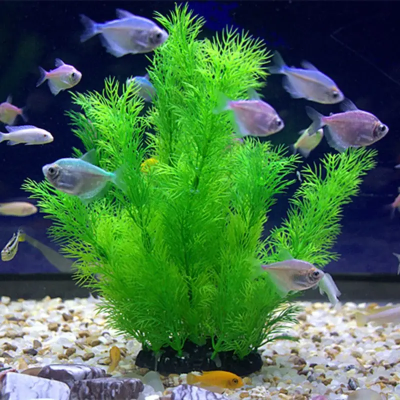 Aquarium Plant Substrate - Tanaman Dekorasi Akuarium Buatan Tanaman Plastik