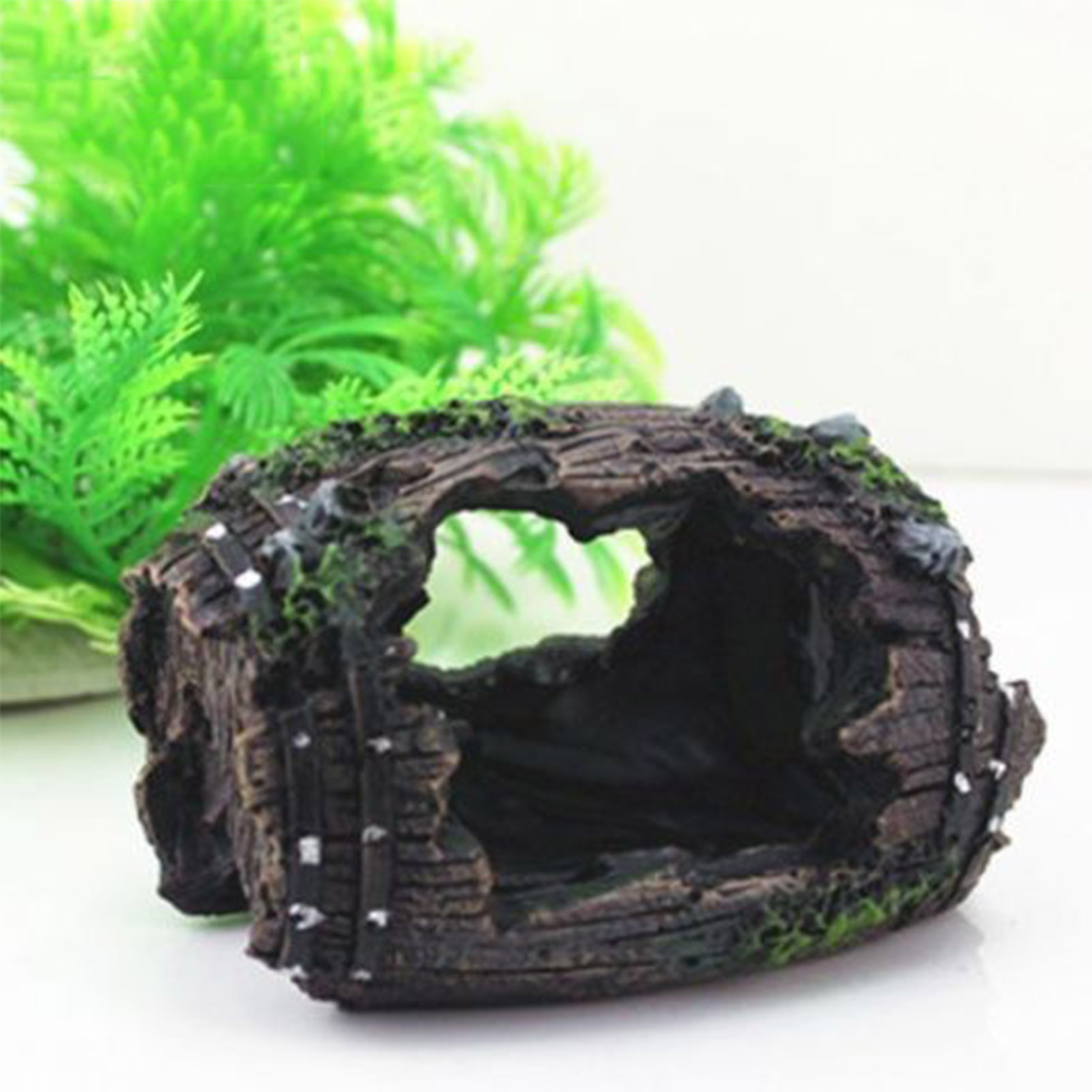 Aquarium Plant Substrate - Ornamen Akuarium Lubang Berongga Terowongan Pohon