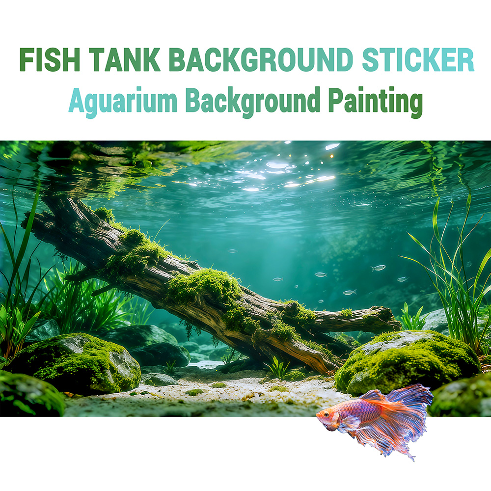 Aquarium Driftwood - Kayu Mati di Dasar Sungai, Stiker
