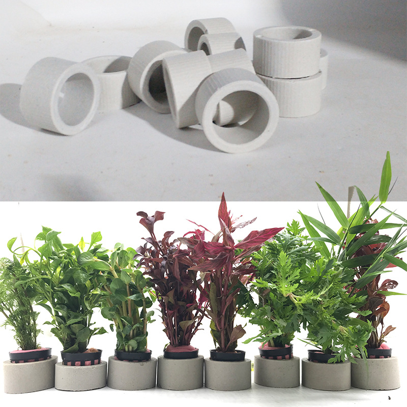 Plant Aquarium Pot - Dekorasi akuarium cincin keramik, Pot memperbaiki