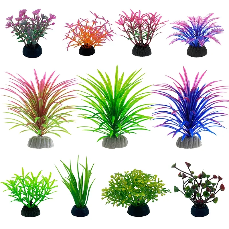 Live Plant Aquarium - PVC simulasi dekoratif akuarium daun buatan