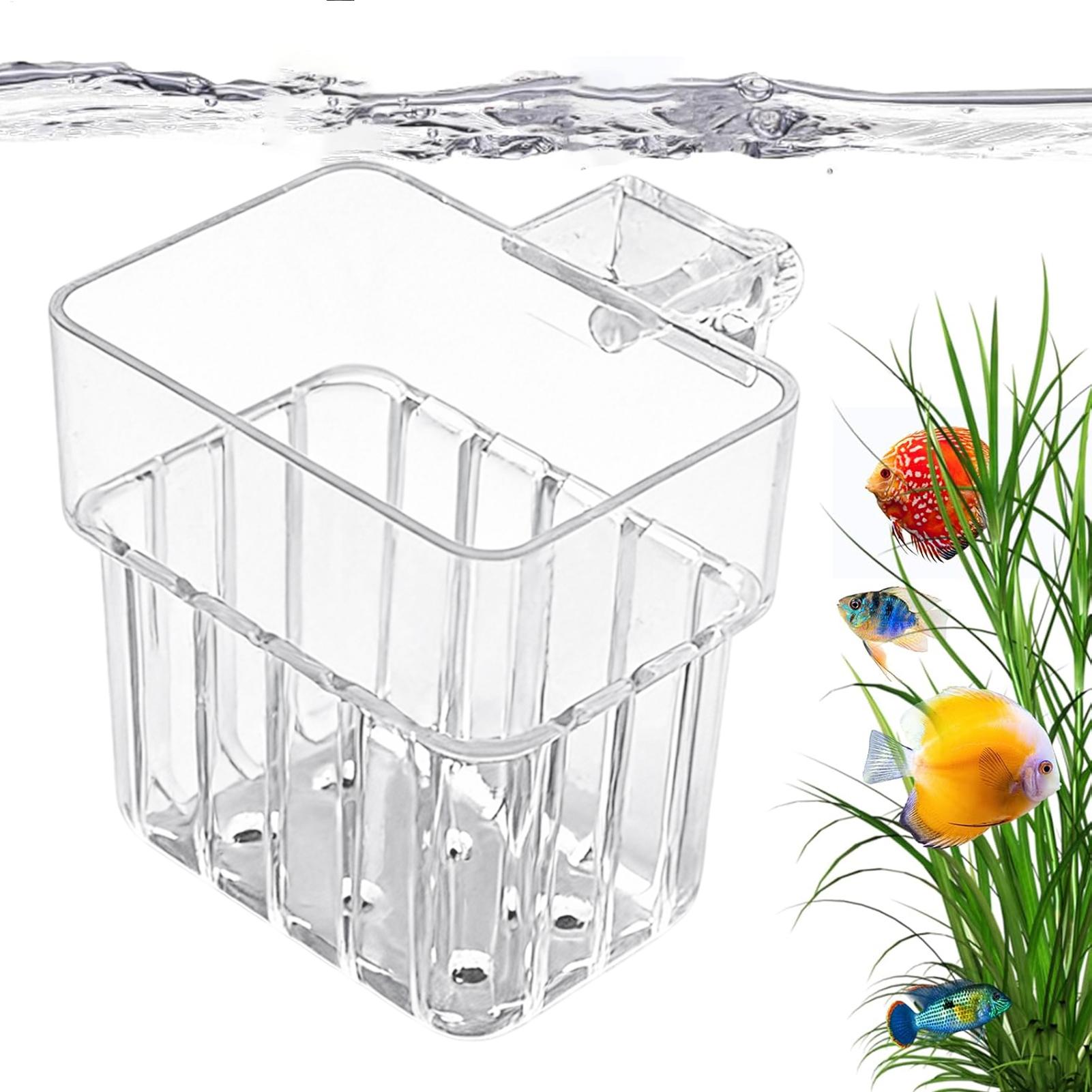 Plant Aquarium Pot - Pot Gantung Transparan untuk Akuarium, Penyangga