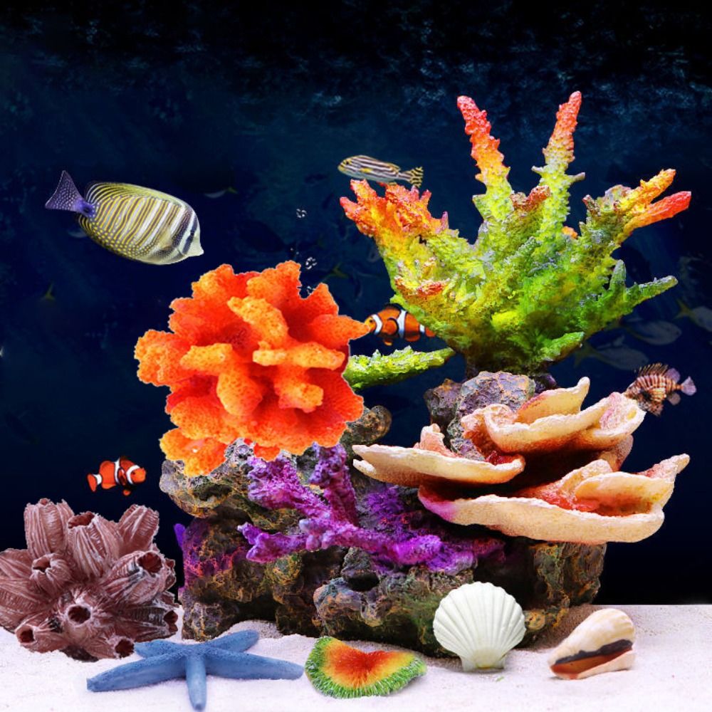 Aquarium Plant Substrate - Warna-warni 1 Buah Simulasi Buatan Seperti