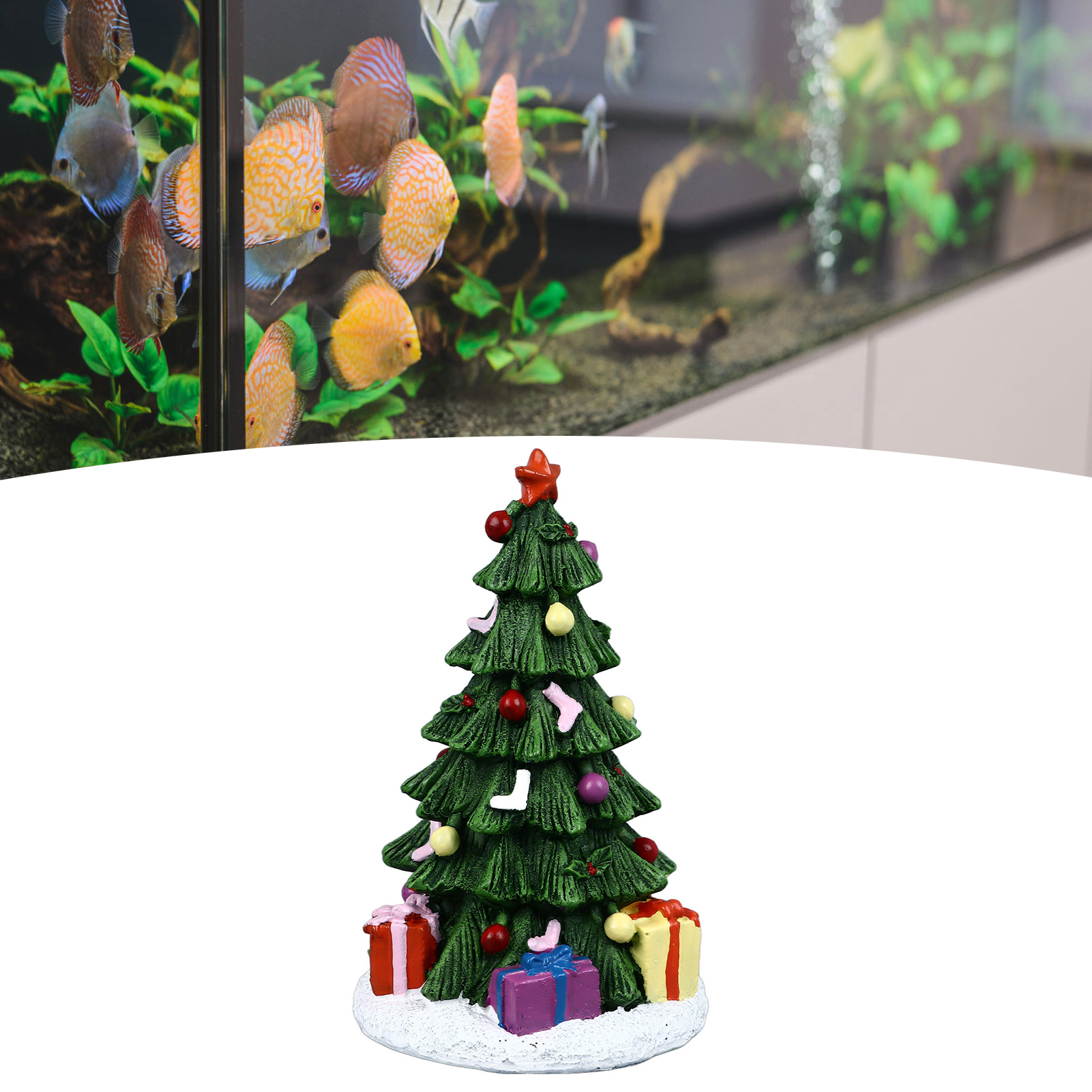 ZK20 ornamen tangki ikan Natal - Aquarium Moss ulasan dan harga