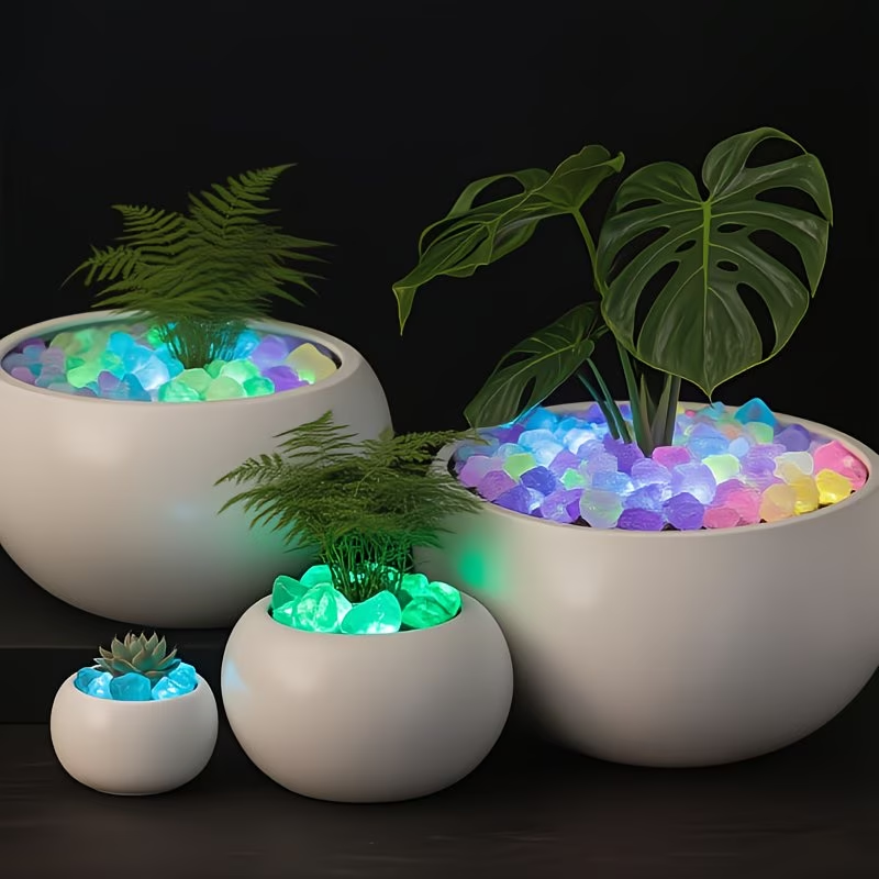 300 Buah Set Kerikil Bercahaya - Plant Aquarium Pot ulasan dan harga