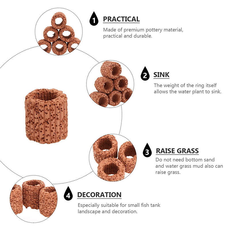 10/20 buah tanaman air akuatik - Plant Aquarium Pot ulasan dan harga