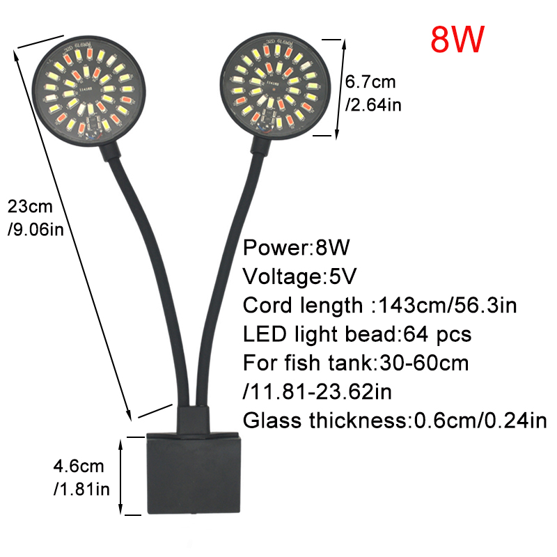 Lampu LED Akuarium USB Lampu K - Aquarium Plant Light ulasan dan harga