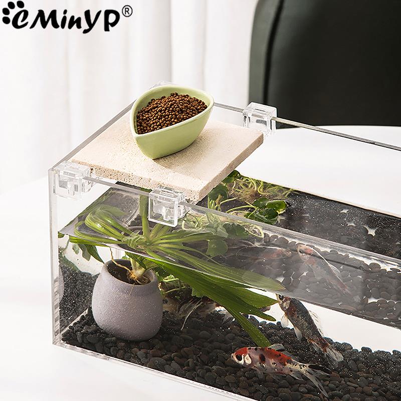 4 buah klip akrilik tangki ika - Aquarium Plant Holder ulasan dan harga